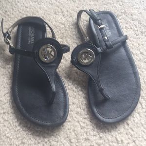 Michael Kors Black thong strappy sandals